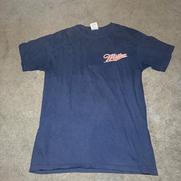 Comfort Wash Other - Miller Milwaukee Beer Graphic T-Shirt Mens Medium Navy Blue Comfort Wash Cotton